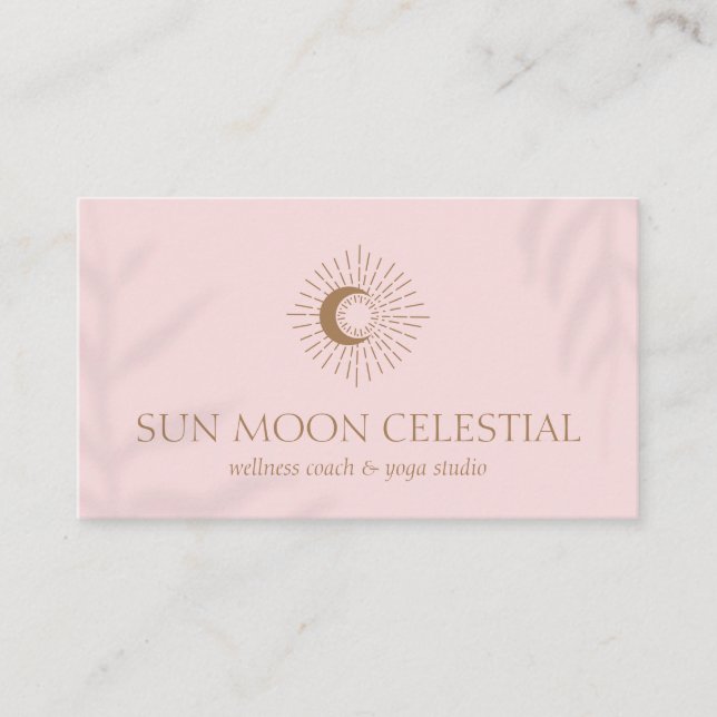 Carte De Visite Soleil de guérison de l'énergie à l'ombre des fleu (Devant)