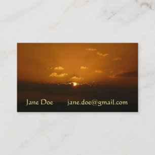 Carte De Visite Soleil Derrière les nuages I Orange Sunset Photo