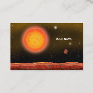 Carte De Visite Soleil et terre brûlante.