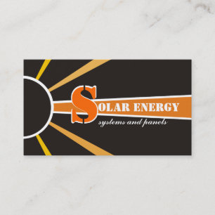 Carte De Visite Soleil/Soleil Énergie/Énergie de remplacement