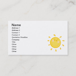 CARTE DE VISITE SOLEIL SOURIANT SOLEIL SOLEIL JOYEUX DESSIN D'ÉT
