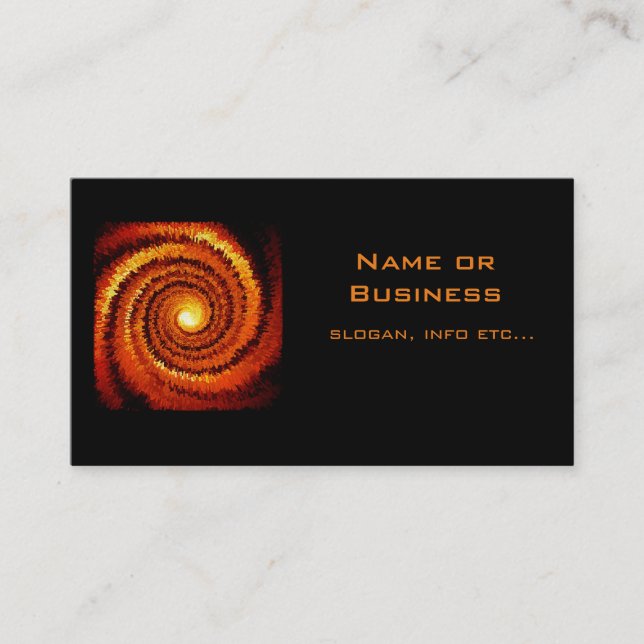 Carte De Visite Soleil spiral Abstrait (Devant)