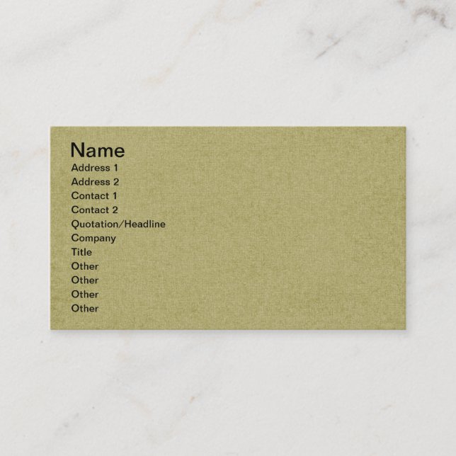CARTE DE VISITE SOLID08 SOLID TAN GREENISH NEUTRAL COULEUR MODÈLE (Devant)