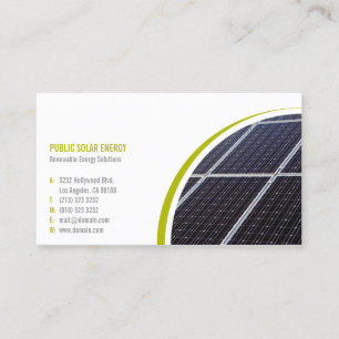 Carte De Visite Solutions énergétiques renouvelables Solaire