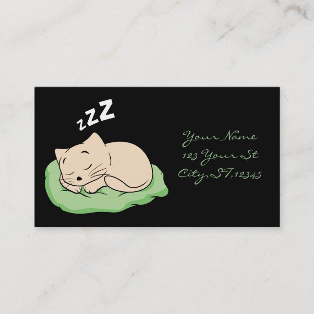 Carte De Visite Sommeil Kitty Thunder_Cove (Devant)