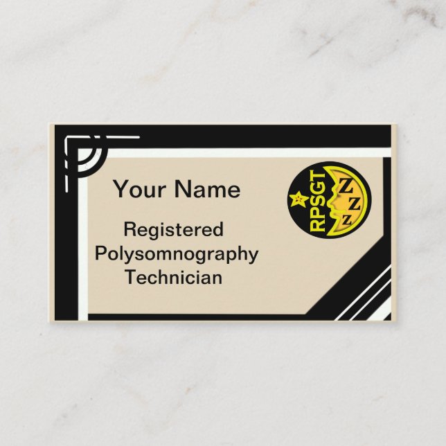 Carte De Visite SOMMEIL POLYSOMNOGRAPHY de RPSGT par (Devant)