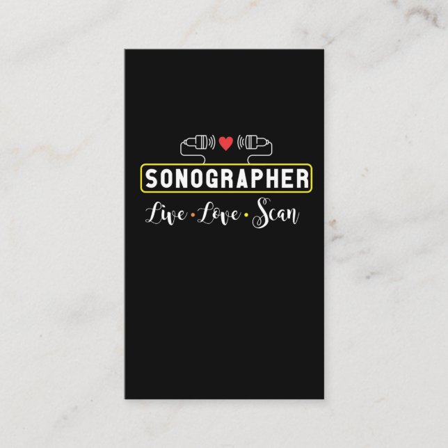 Carte De Visite Sonographe d'Ultrasound Analyser la profession de  (Devant)