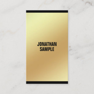 Carte De Visite Sophistiqué Glam Gold Look moderne Plain Luxe