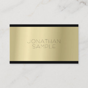 Carte De Visite Sophistiqué Glamor Or Look Professional Luxe