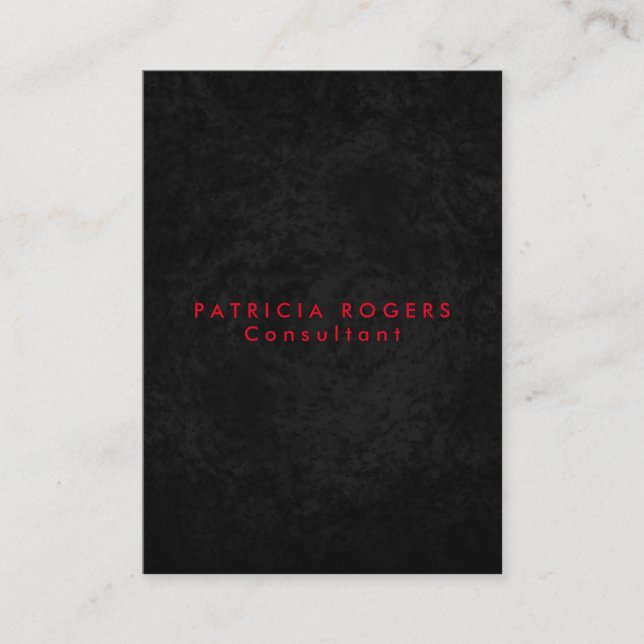 Carte De Visite Sophistiqué gris noir rouge professionnel (Devant)