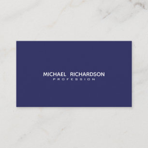 Carte De Visite Sophistiqué Marine Bleu Blanc Unisex Personnalisé