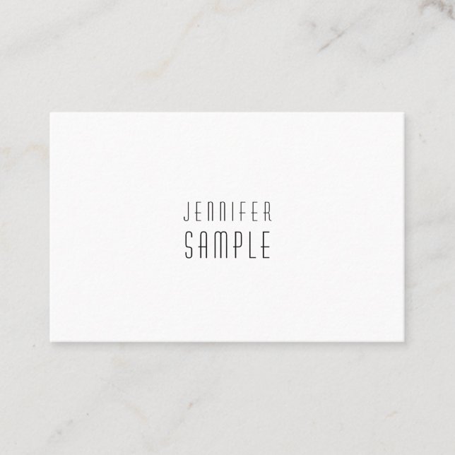 Carte De Visite Sophistiqué Moderne Minimal fin mince lisse (Devant)