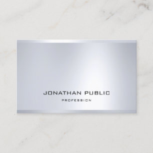 Carte De Visite Sophistiqué Silver Plain professionnel