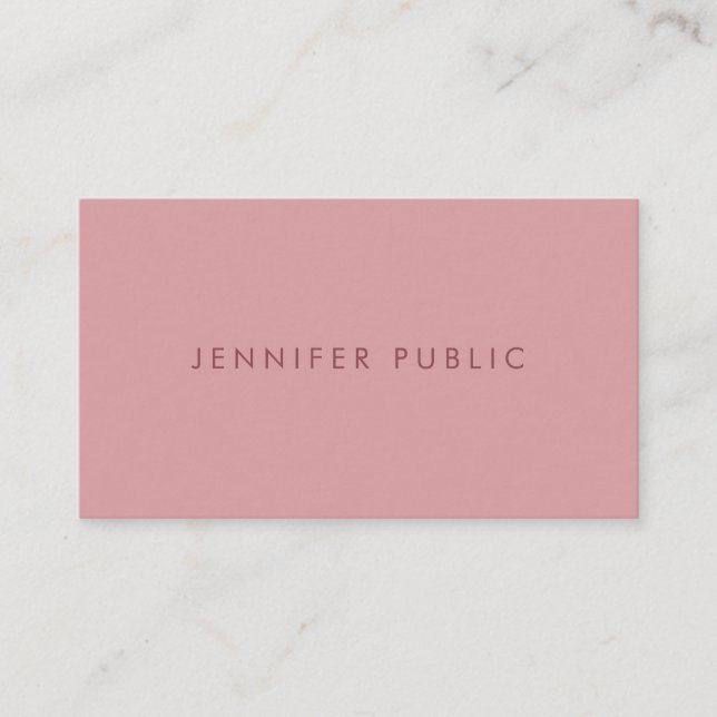 Carte De Visite Sophistiqué Simple Modèle Tendance Couleurs Modern (Devant)