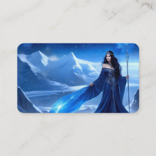 Carte De Visite Sorcière de glace de la flocon de neige de la toun