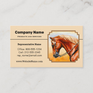 Carte De Visite Sorrel Ouest Plaisir Quarter Cheval