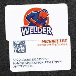 Carte De Visite Soudage métallique soudeur QR personnalisé