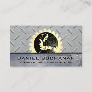 Carte De Visite Souder Saw   Rivets métalliques   Plaqué en acier