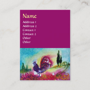 Carte De Visite SOUFFLE ET ROOSTER NOIR Violet
