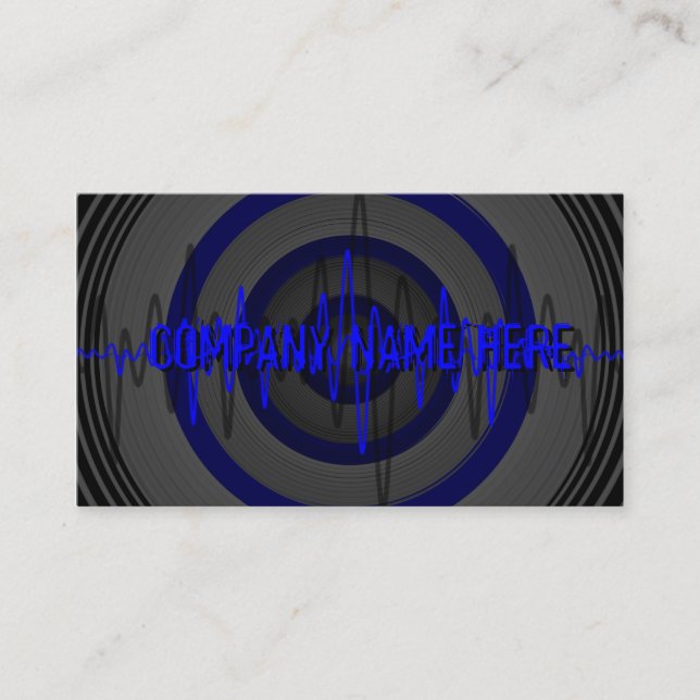 Carte de visite Sound Blue Dark "Company Name" (Devant)