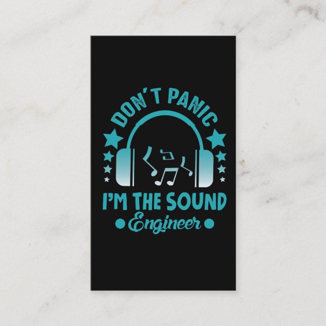 Carte De Visite Sound Engineer Audio Dj Music Party (Devant)