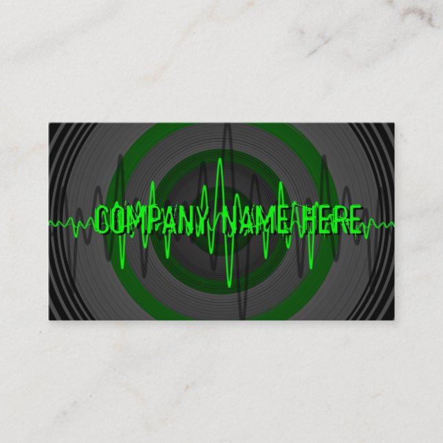 Carte de visite Sound Green Dark "Company Name" (Devant)