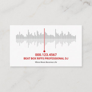 Carte De Visite Sound Wave Frequency Audio Engineer Deejay