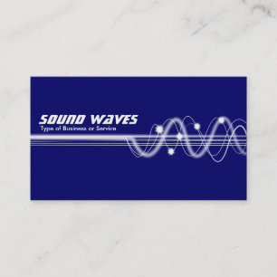 Carte De Visite Sound Waves II - Bleu foncé
