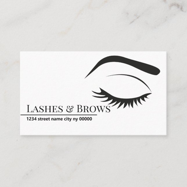 Carte De Visite Sourcils et cils Microblading, Extensions de cils (Devant)