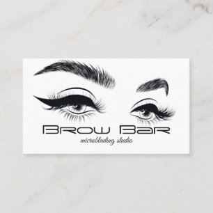 Carte De Visite Sourcils et cils Microblading, Extensions de cils