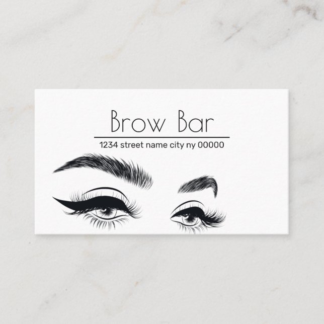 Carte De Visite Sourcils et cils Microblading, Extensions de cils  (Devant)