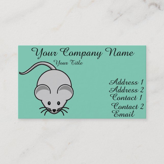 Carte De Visite Souris adorable (Devant)