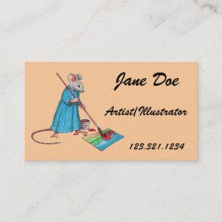 Carte De Visite Souris : Artiste, affaires d'illustrateur : Dessin