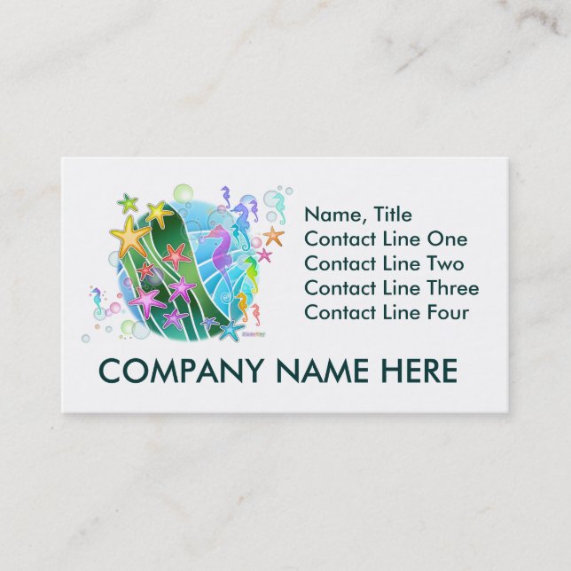 Carte de visite - sous l'art de bruit de mer (Devant)