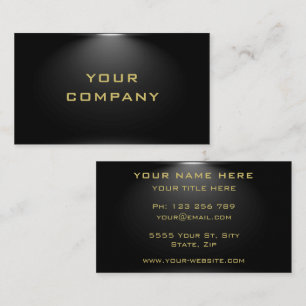 Carte De Visite Sous les projecteurs, le Golden Black Professional
