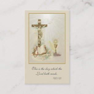 Carte De Visite Souvenir Sacrement catholique de l'initiation