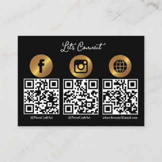 Carte De Visite Soyons sociaux | Code QR moderne
