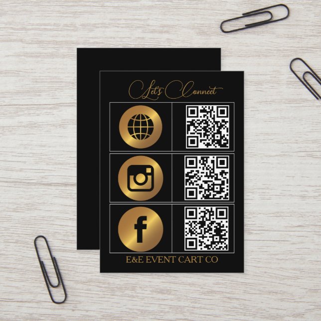 Carte De Visite Soyons sociaux | Entreprise moderne de code QR (Devant/Arrière en situation)