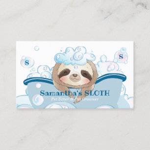 Carte De Visite Spa de soins pour animaux assis Baignoire Groomer 