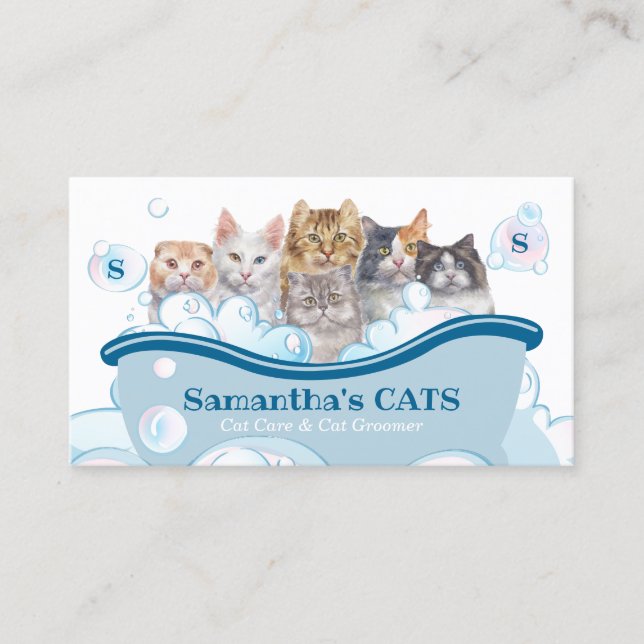 Carte De Visite Spa de soins pour animaux Salon assis Baignoire Gr (Devant)