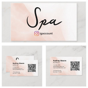 Carte De Visite Spa esthétique aquarelle