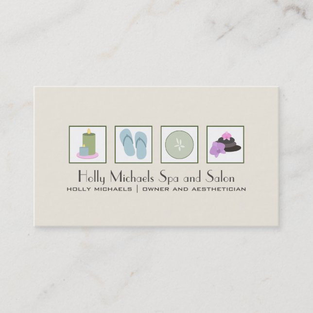 Carte de visite Spa et salon (Devant)