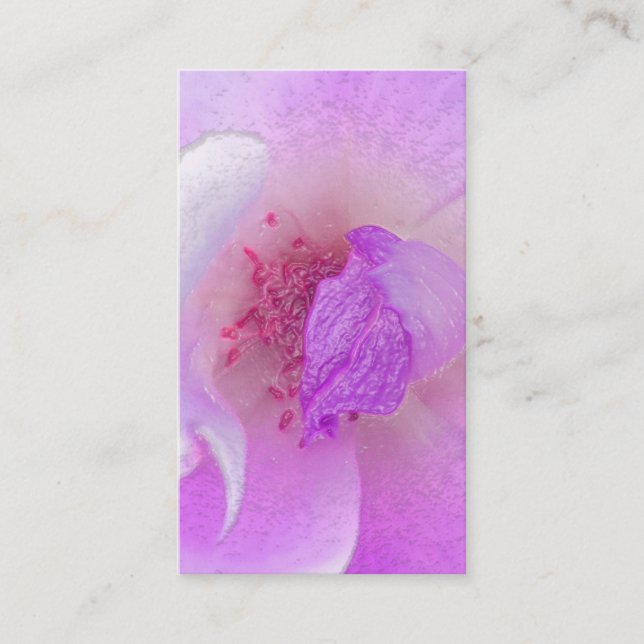 Carte De Visite Spa floral de lavande de Fuchia de *~* de rose (Devant)