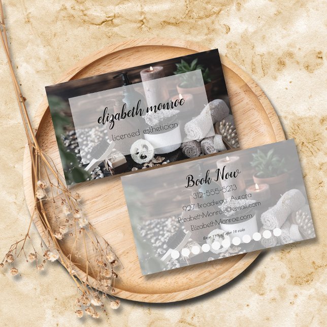 Carte De Visite Spa manuscrit Script Calligraphie Loyauté (Créateur téléchargé)