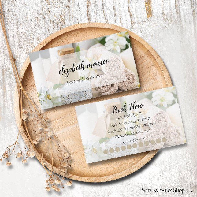 Carte De Visite Spa manuscrit Script Calligraphie Loyauté (Créateur téléchargé)