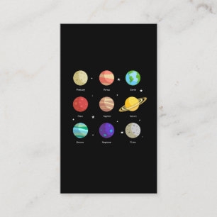 Carte De Visite Space Galaxy Planètes solaires Vénus Mars Jupite