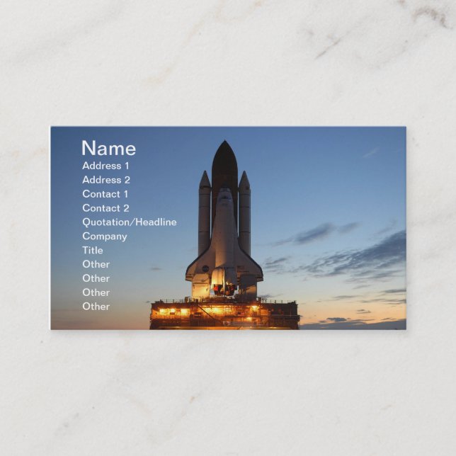 Carte De Visite Space Shuttle Discovery Lance NASA (Devant)