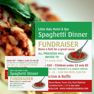 Carte De Visite Spaghetti Dinner Fundraiser Event