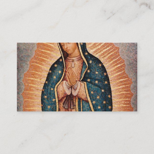 Carte De Visite Spanish Guadalupe Mary Funeral Prayer Holy (Devant)