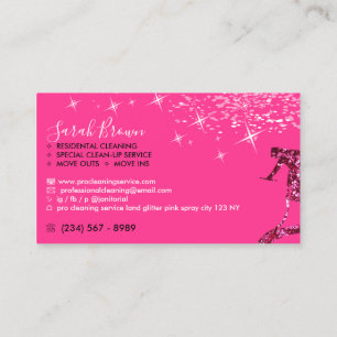 Carte De Visite Sparkle Janitorial du patron de nettoyage des dome